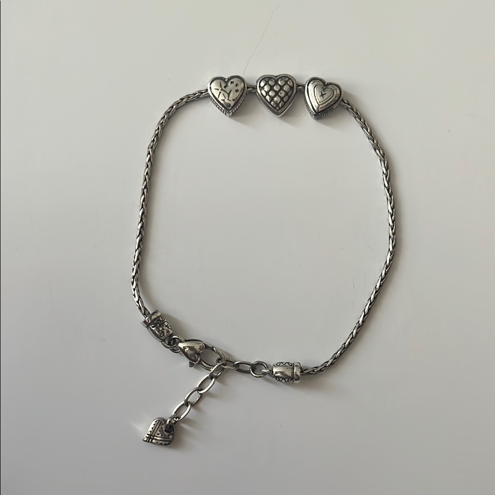 Silver Heart Charm Bracelet